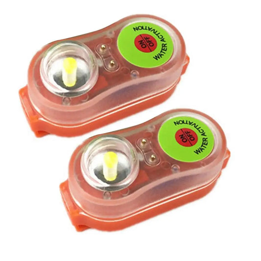 2pcs Marine LED Strobe Marker Light: Water Activated, MOB Indicator Signal Light, Water Activated Marine Light.