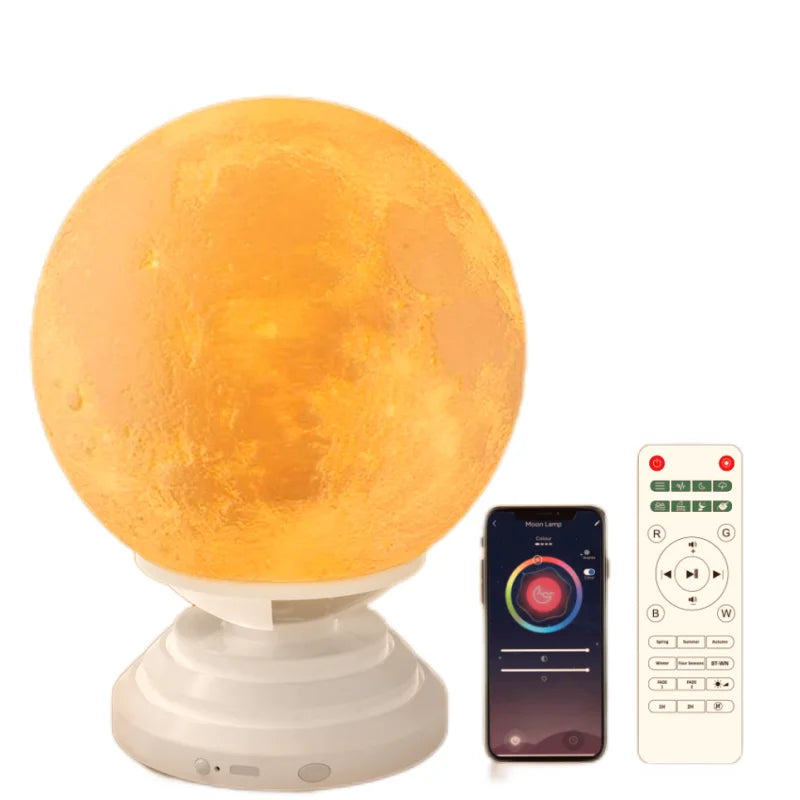 Fantasy Night Light:   Battery Powered Moon Lamp With Stand, Starry Lamp, 10 Color Kids Bedroom Decor.