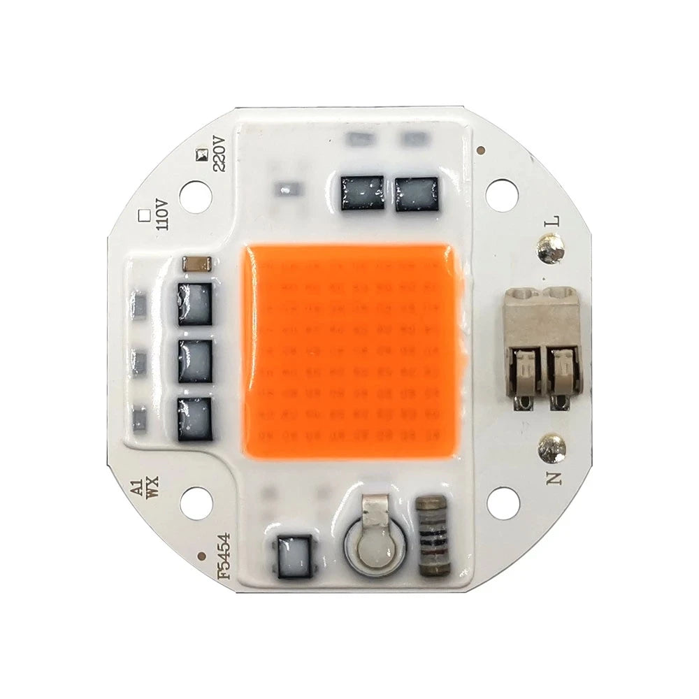 Driverless COB LED Chip Light: 20W 30W 50W, Full Spectrum, LED Bulbs, High Power 3000K 6500K Floodlight, Smart IC.