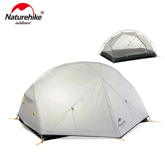 Naturehike  Mongar 2 Camping Tent Ultralight Tent 3 Season Tent Waterproof Double Layer Outdoor Backpacking Hiking Tent w/ Vestibule