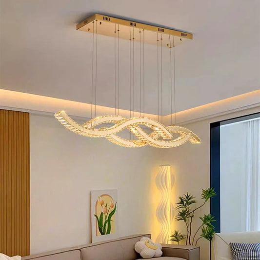 Modern home decor lamps for Living / Dining room: smart crystal, 1,2,3 unit Ceiling Fixture, Various Sizes.