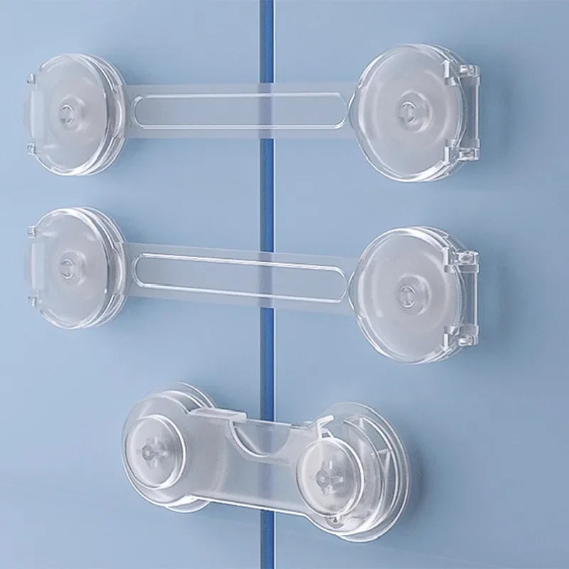 5pcs Child Proof Lock Set: Prevents Kids Accessing Drawers & Cabinets.