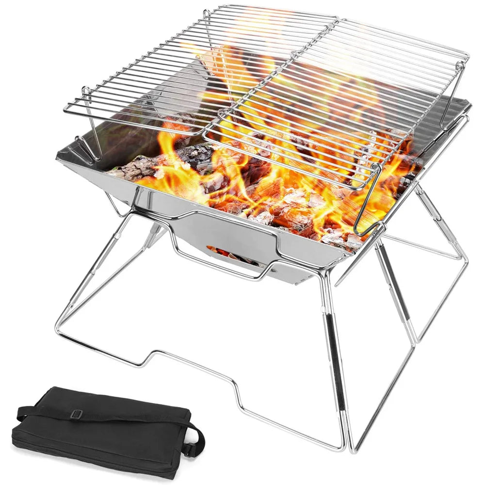 Foldable Multipurpose wood/charcoal Camping Stove Brazier, Camp Fire pit, Heater