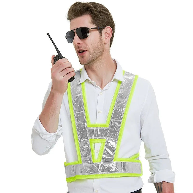 Unisex High Visibility Reflective Vest:  For Night Running, Working, Walking And Cycling Safety Traffic Warning Vest.