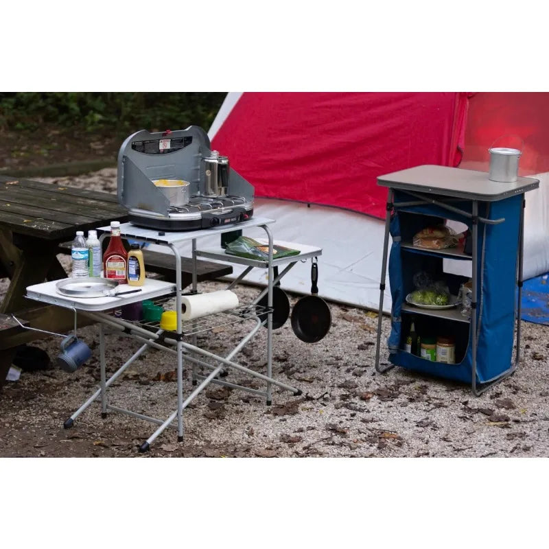 Three Table Top Portable Folding BBQ Camping Table