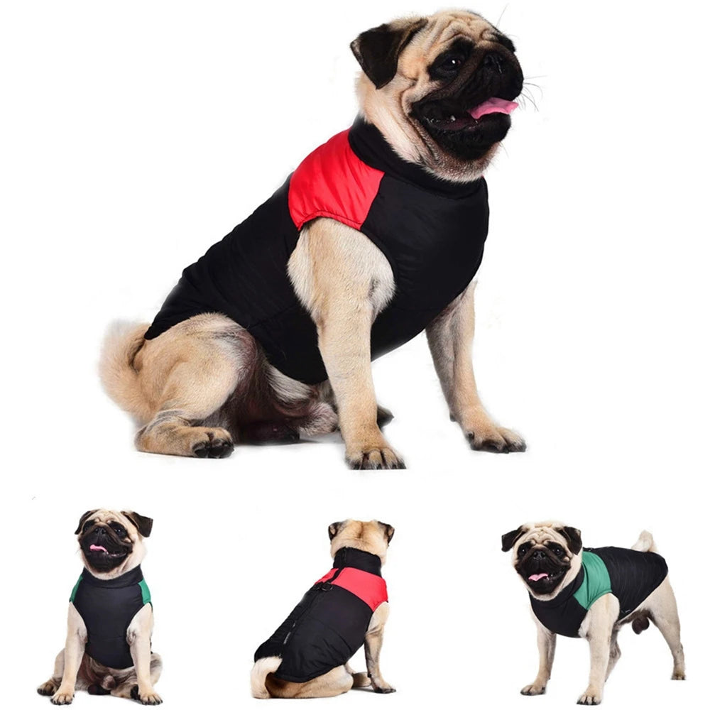 Waterproof Pet Vest/Jacket: Winter Dog Clothes, Padded, Zipper Closure, Step In Coat. Sizes for All Dogs.