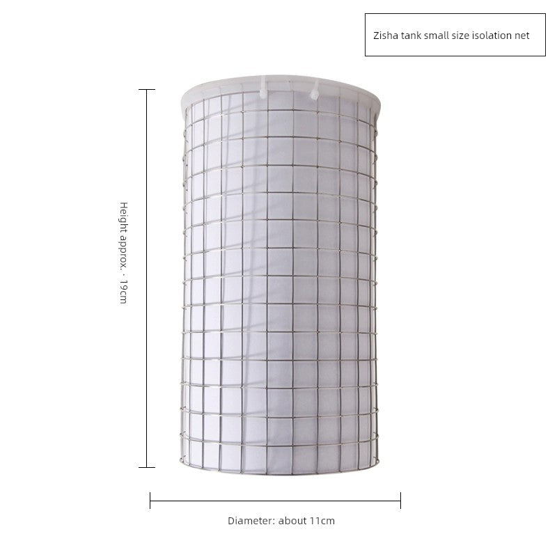 Colorful Fairy Fish Breeding Barrel/ Spawning Tank, Platax Teira Incubator Barrel Pottery Pot w/ Isolation Net Cover