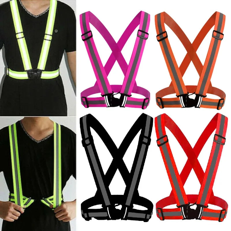 SAFETY VEST: Open Design, Breathable, Hi Viz, Retroreflective Safety Vest. I Adjustable to fit over outerwear, Ideal for; Traffic Night Work, Security, Running, Cycling, Anywhere Being Seen is Critical!