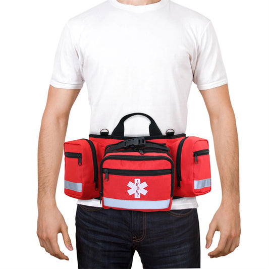 Waist Belt Medical First Aid Bag: Emergency Rescue Medical Kit Organizer, Ideal for Off Duty Responder Personnel.