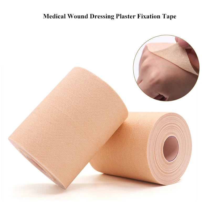 1 Roll Medical Adhesive Wound Dressing: Non-woven Tape Bandage, Breathable Gauze ,Needle Plaster Fixation, Surgical Tape Roll