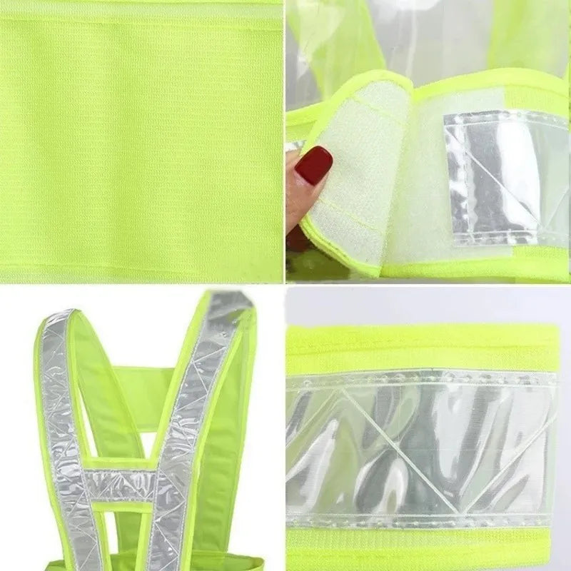 Unisex High Visibility Reflective Vest:  For Night Running, Working, Walking And Cycling Safety Traffic Warning Vest.