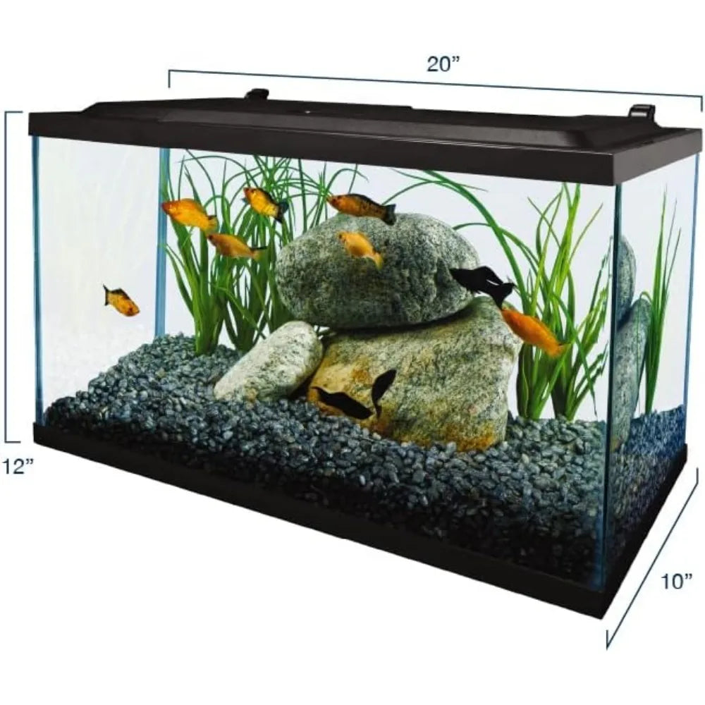 Aquarium Complete LED Lighting Fishbowl, Fish Tanks, Filtration and Accessories, Free Shipping, 10 Gallons