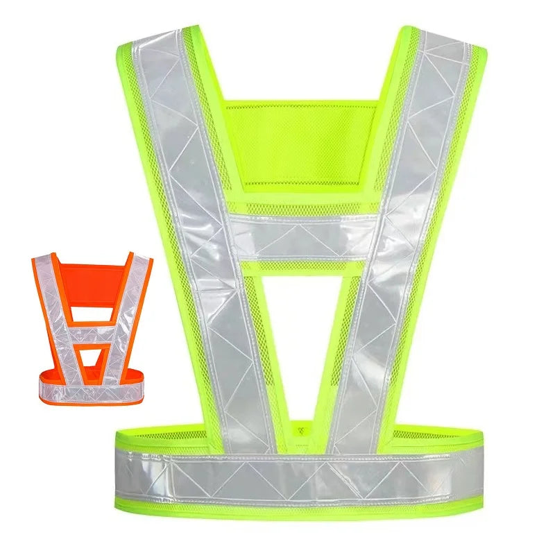 Unisex High Visibility Reflective Vest:  For Night Running, Working, Walking And Cycling Safety Traffic Warning Vest.