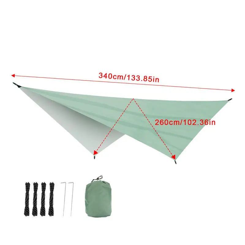 3.4x2.6m Waterproof Camping Tarp