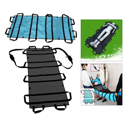 Patient Transfer Stretcher: HD Fabric Transfer Plate, Multi Point Reinforced Handles, Folds for Compact Storage. 200lb capacity.