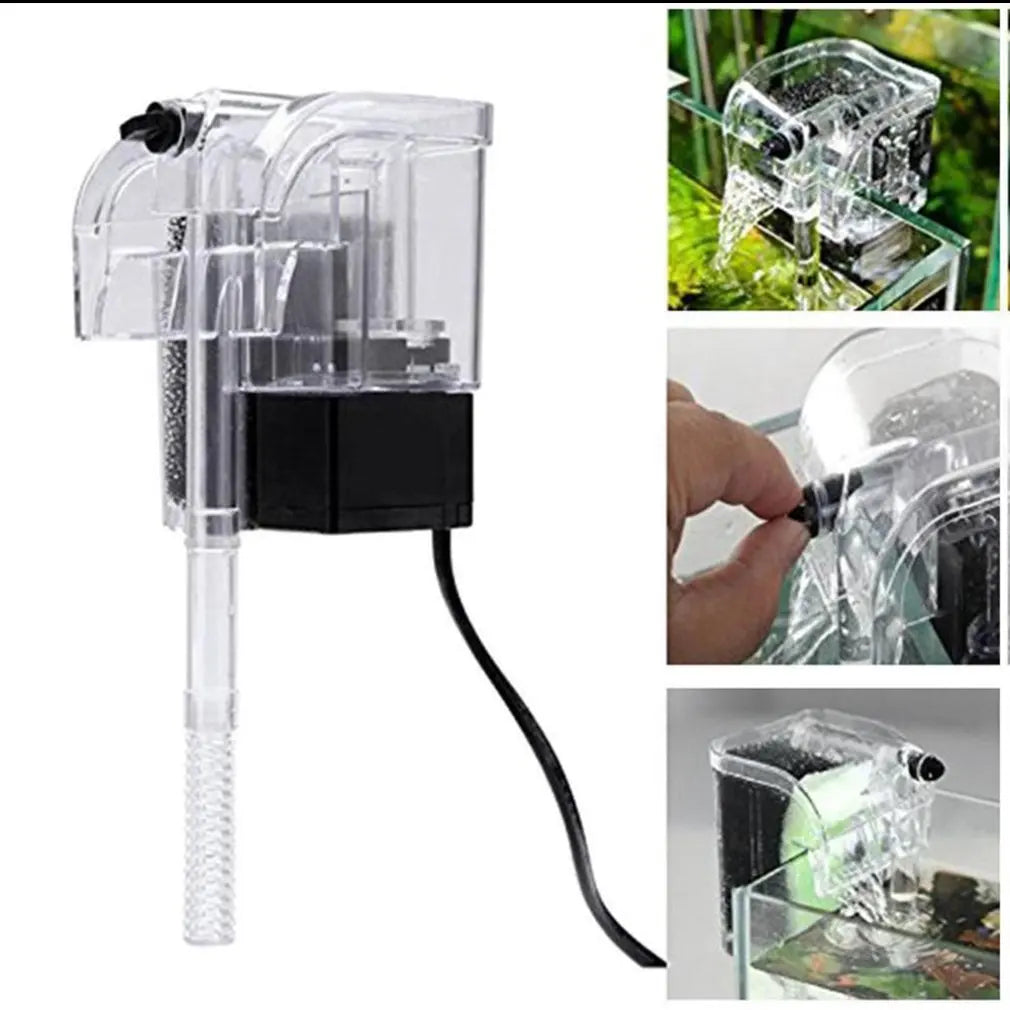 Performance Hang-On The Tank Power Filter for Desktop and Betta Aquariums Submersible oxygen pump