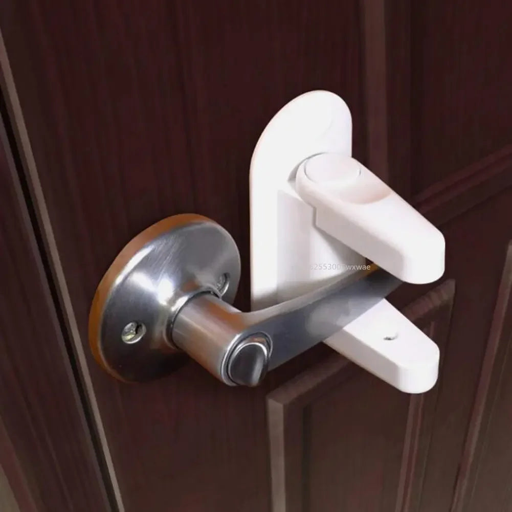 Universal Lever Set Child Safety Lock:  Rotation Proof ,Child Resistant Door Security Latch.