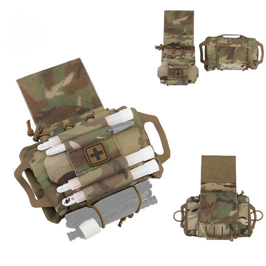 Tactical IFAK Pouch: Vest Dangler Drop Pouch, Rapid Deployment EDC Bag , Ideal for first Aid /EDC/Admin, for Camping, Hunting, Emergency