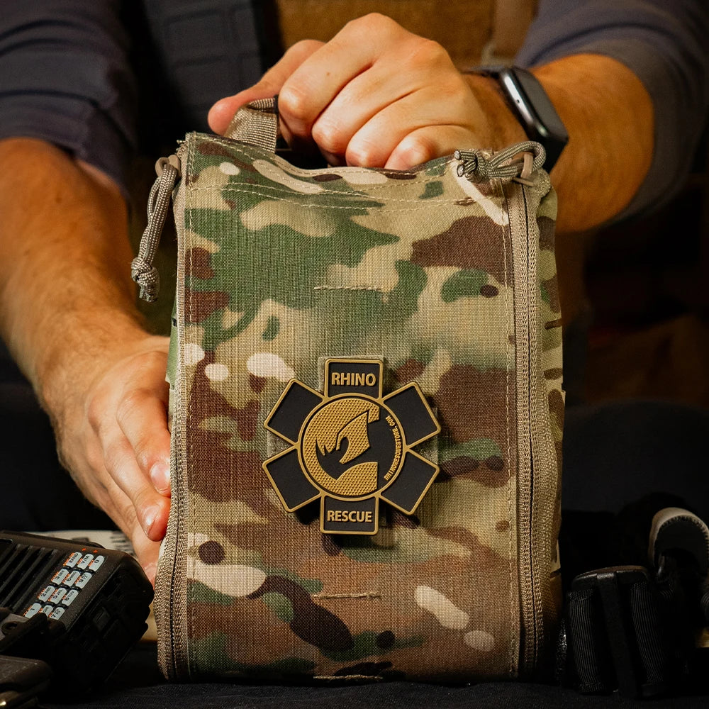 Rhino Rescue Tactical First Aid Kit:  Military IFAK With Molle Pouch For Camping Hiking And Fishing,Outdoor Trauma Kit