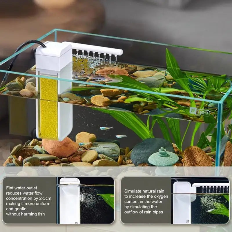 Multi-Function Small Tank Aquarium Pump : Long-Lasting Filtration & Water Oxygenation