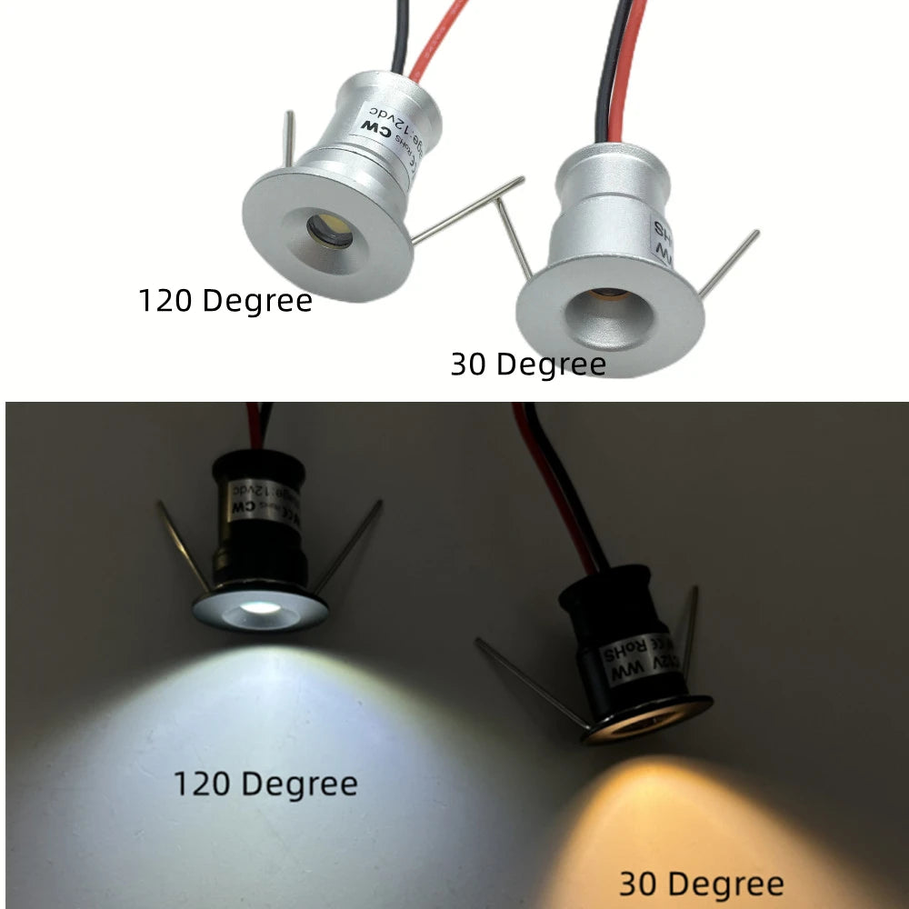 Mini LED Downlight/Accent Light: 12V, 15mm, Recessed Fixture.Available in Spot & Flood, Silver, White or Black Trim. Outdoor IP65, with Transformer 110-220V.
Various color temperature & RGB options.