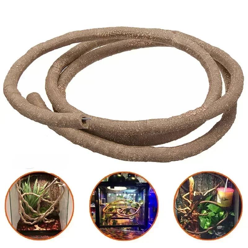 Large Bendable Rattan Jungle Branches for Reptiles Terrarium Decor 1.5/2.5/3m