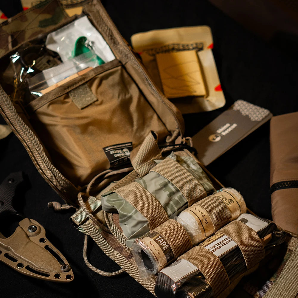 Rhino Rescue Tactical First Aid Kit:  Military IFAK With Molle Pouch For Camping Hiking And Fishing,Outdoor Trauma Kit