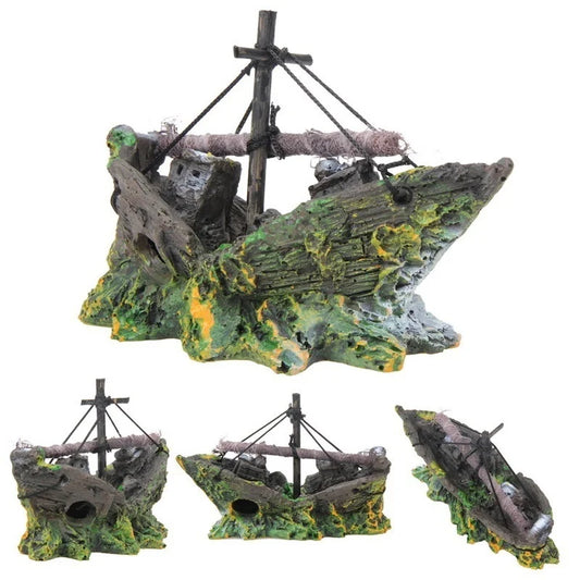 Fish Tank Landscape Decoration: Pirate Ship Wreck