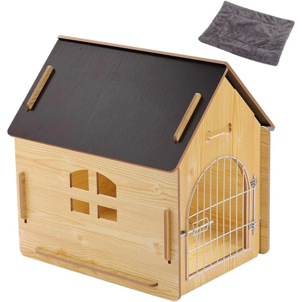 Wooden Indoor and Outdoor Dog Kennel for Mini & Small Breeds