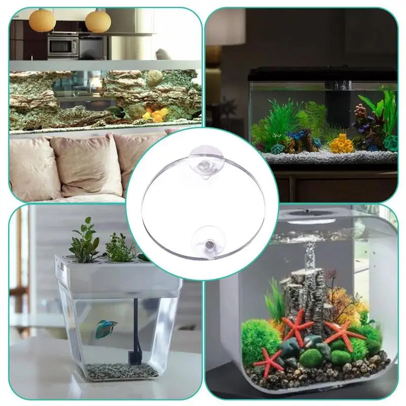 Acrylic Betta Mirror:  Fish Tank Floating Round Mirror For Betta & Flowerhorn Training 4cm/5cm/6cm/7cm/8cm/9cm/10cm