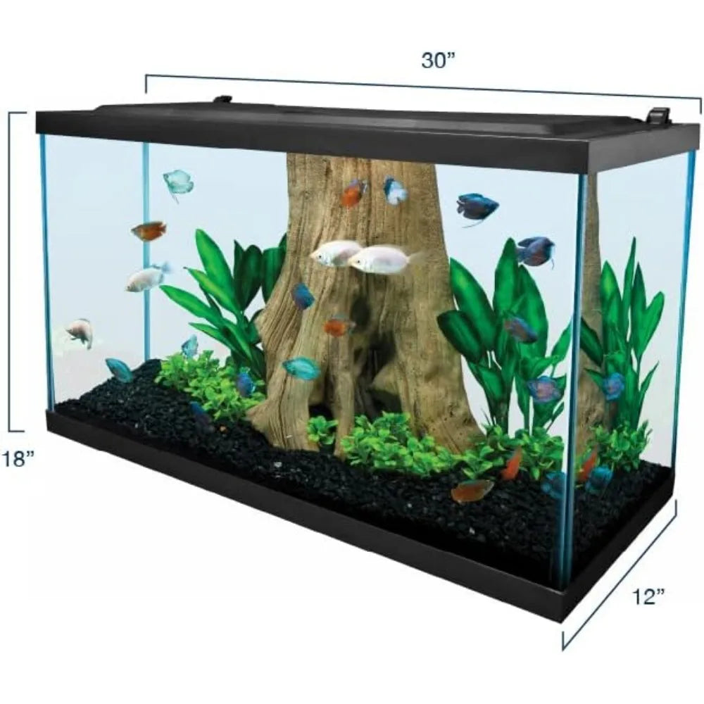 Aquarium Complete LED Lighting Fishbowl, Fish Tanks, Filtration and Accessories, Free Shipping, 10 Gallons