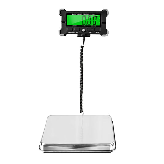 PS21 Digital Scale 200KG / 120KG Electronic Postal Scale: Stainless Steel Floor Scale LCD Backlight Display Portable Shipping Scale