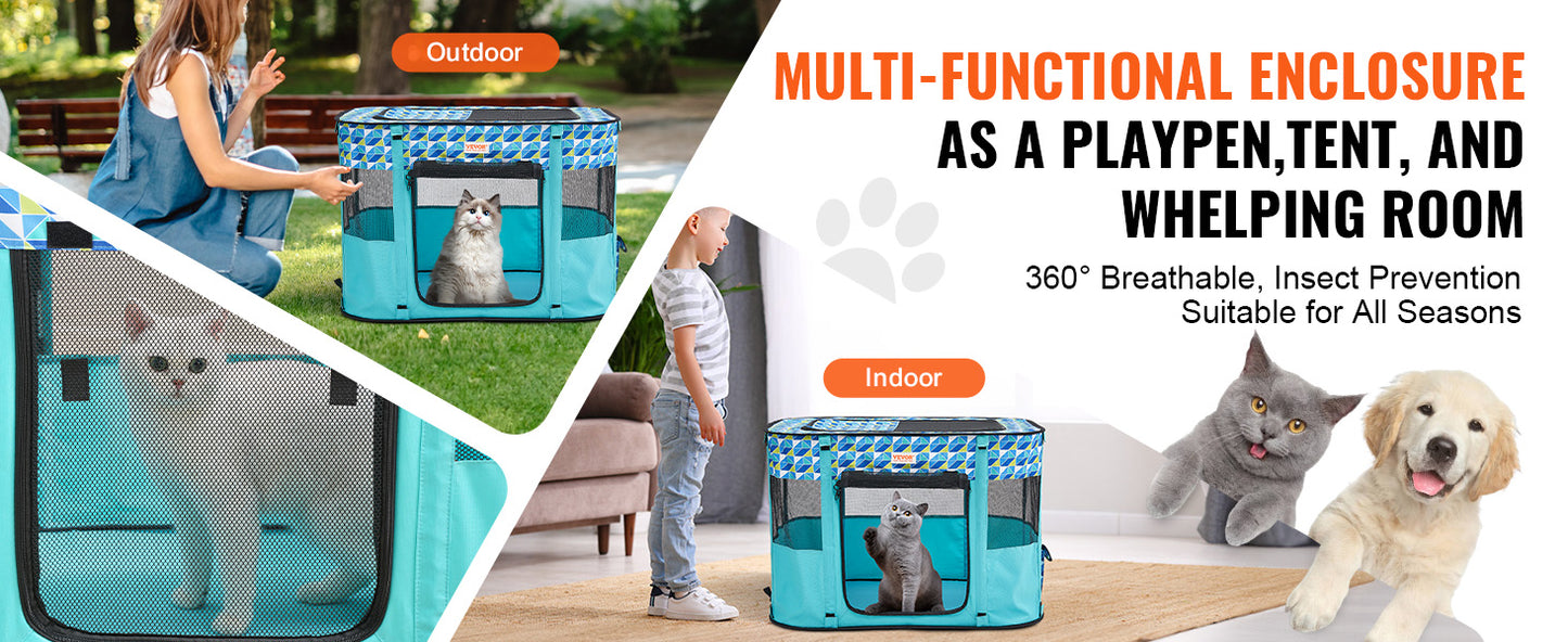 VEVOR Portable Foldable Pet Playpen for Dog and Cat  Indoor / Outdoor